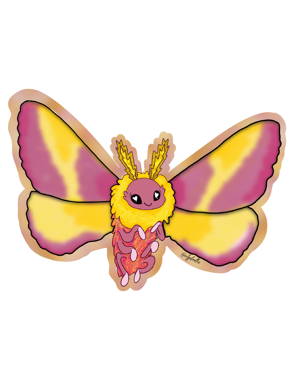 Sunbeam Moth Sticker