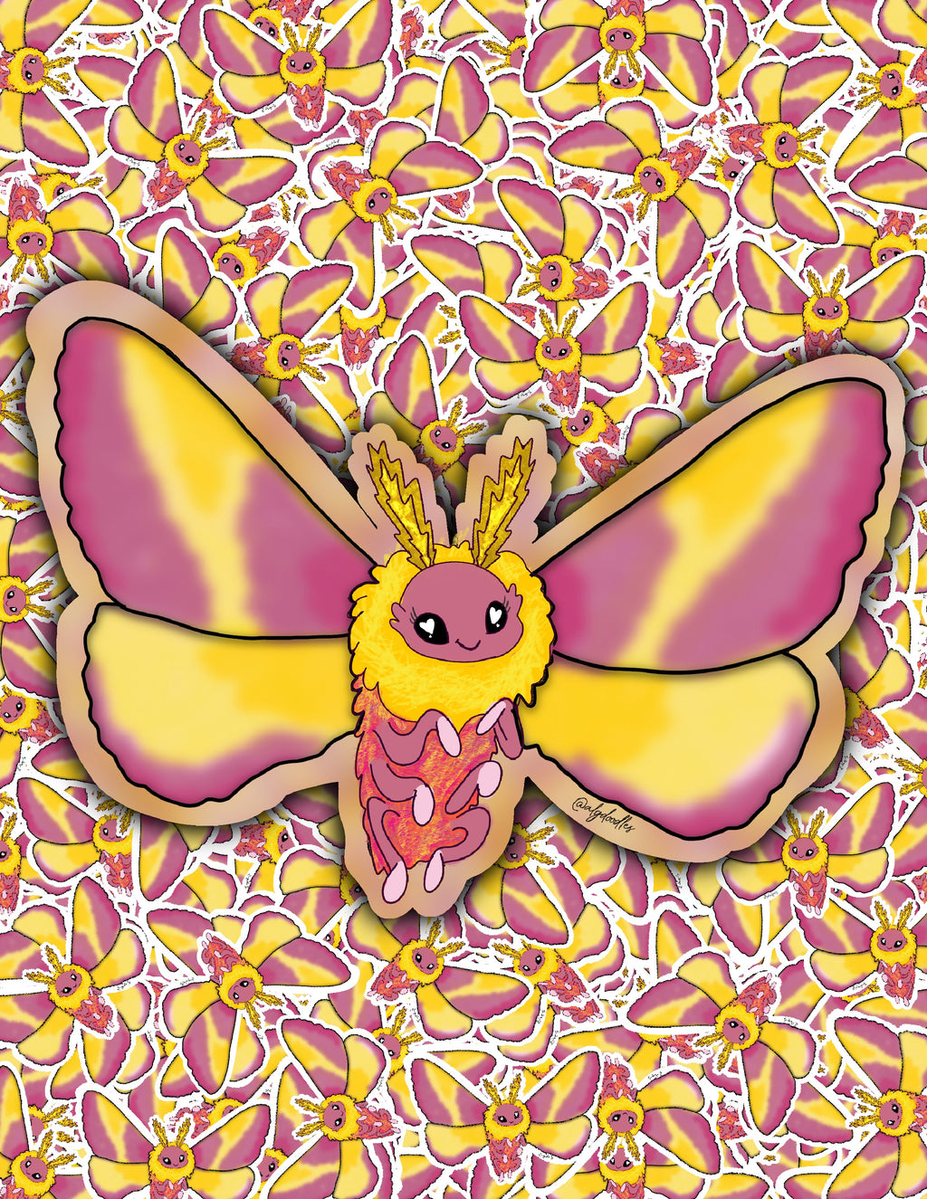 Sunbeam Moth Sticker