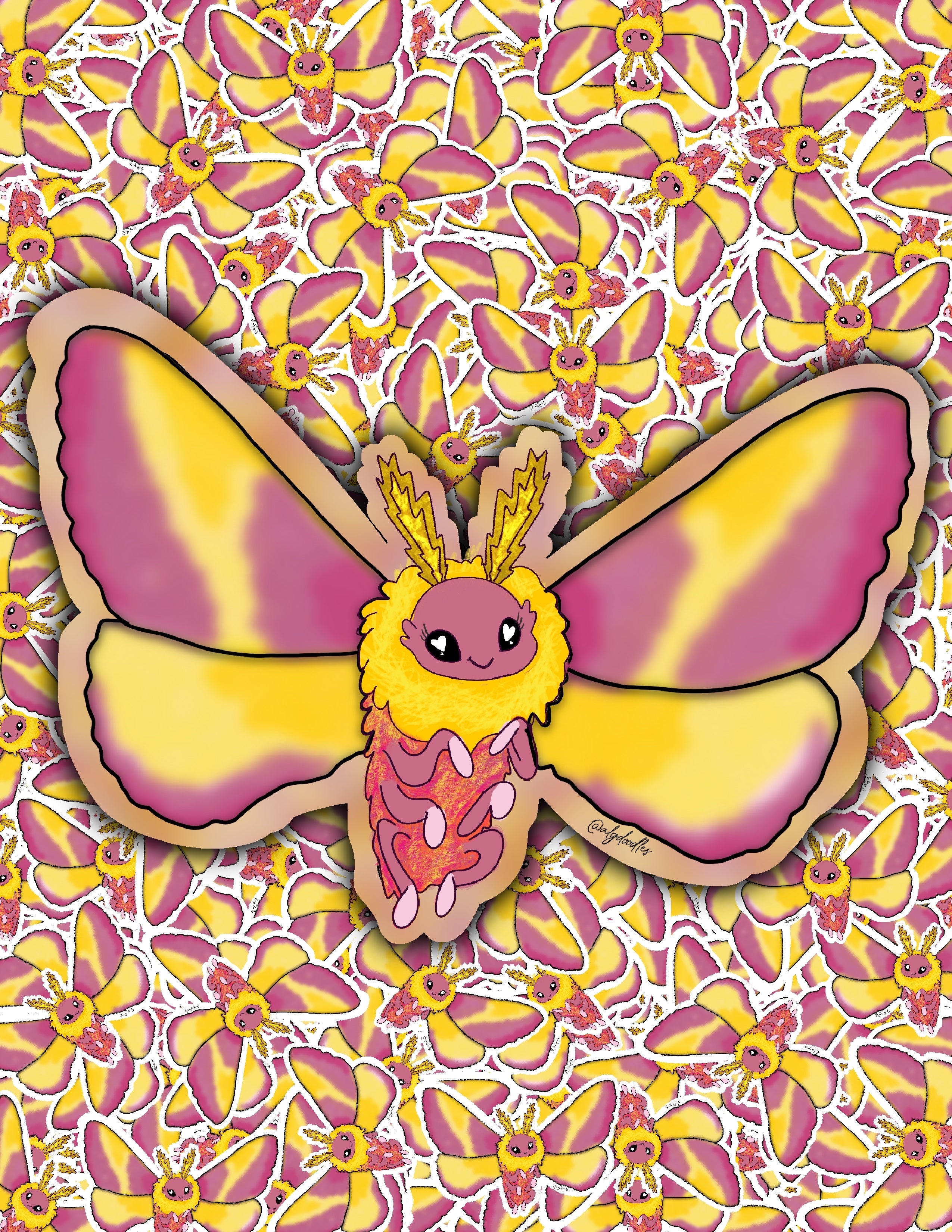 Sunbeam Moth Sticker